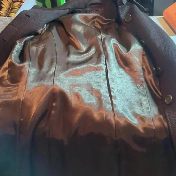 Wool blend Chocolate Coat - Picture 3 of 6